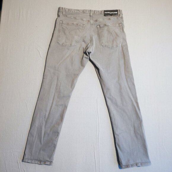 Calvin Klein Jeans straight leg men's size 34 X 32 grey colour - Picture 3 of 13